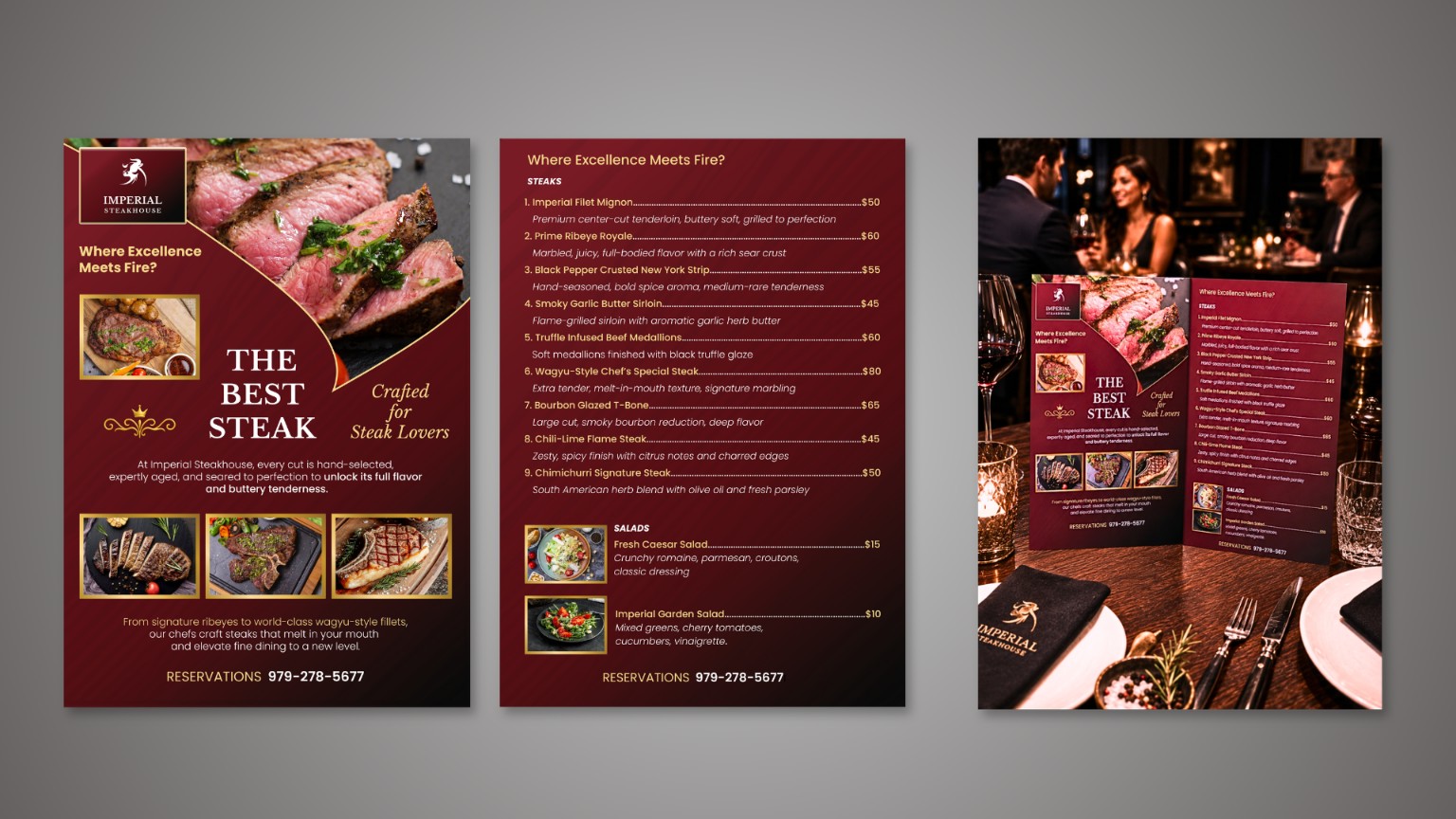 Imperial Steakhouse Menu